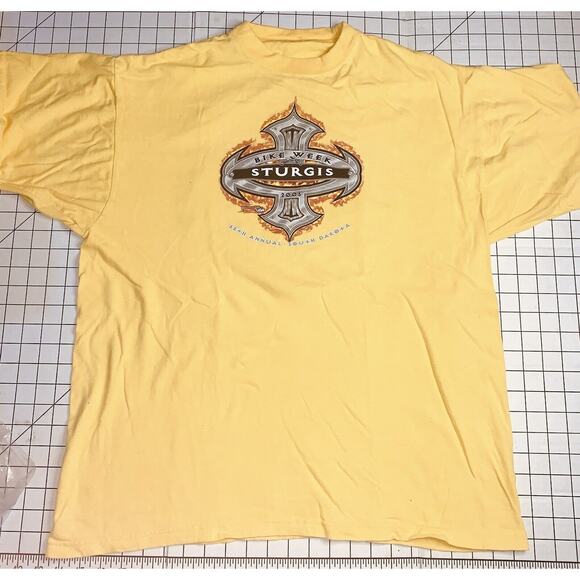 Sturgis 2005 65th Anniversary Motorcycle Rally Double Sided Graphic T-Shirt XL - Picture 1 of 10